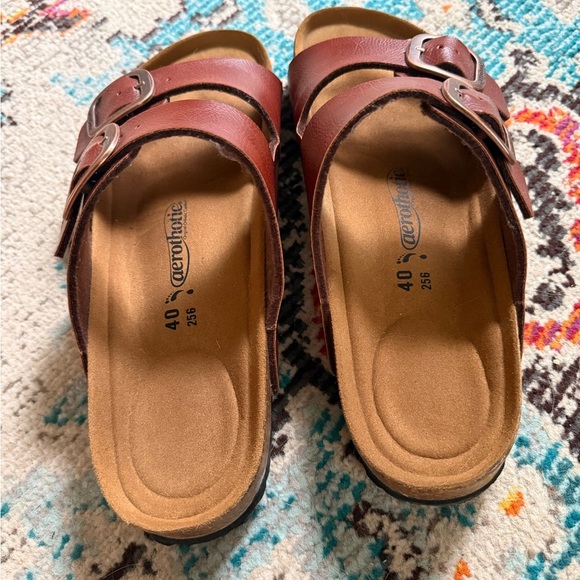 Aerothotic Brownish Red Leather Sandals - Picture 4 of 4